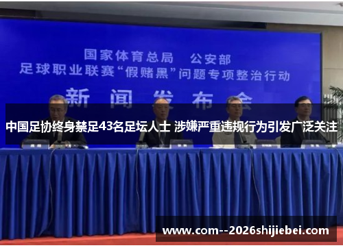 中国足协终身禁足43名足坛人士 涉嫌严重违规行为引发广泛关注